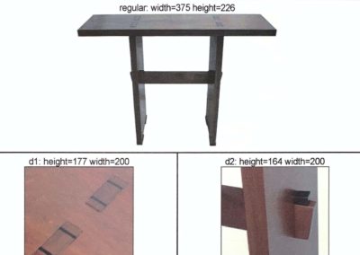 Black Walnut with Ebony Wedges, Mortise and Tenon Joinery Altar Table
