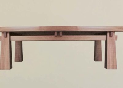 Genuine Mahogany and African Mahogany Japanese Coffee Table