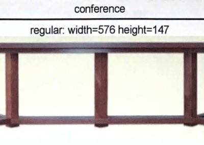 Genuine Mahogany and African Ribbon Mahogany Conference Table