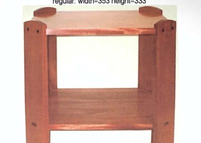 Mahogany Formal End Table with Ebony Accents