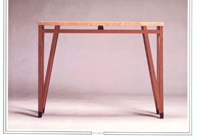 Sticks Console Table with Black Footcaps