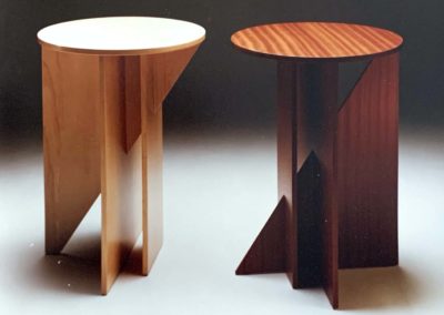 Triangles Up and Down Side Tables in Wood