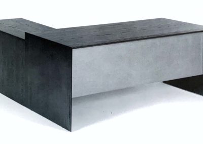 Aviator Black Ash Executive Secretarial Desk with Return