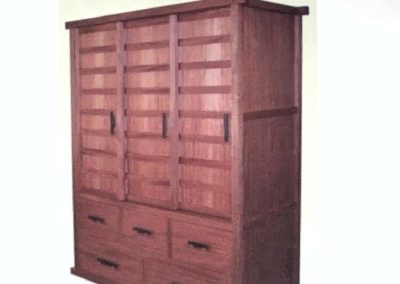Honduras Mahogany Tansu Cabinet with Beeswing Andiroba Door Panels
