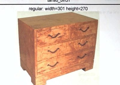Icelandic Birch Tansu Cabinet