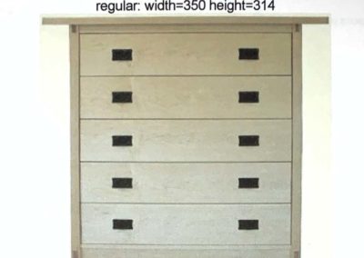 Maple Five Drawer Arts & Crafts Dresser with Mission Style Hardware