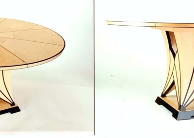 Romances Bird's Eye Maple with Black Dyed Overlays Pedestal